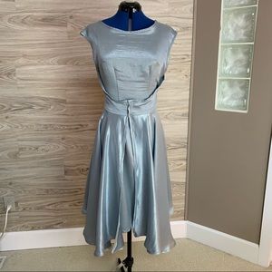 Handmade vintage style satin dress circa 1950’s style size 10